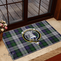 Scottish MacCallum (Malcolm) Dress 03 Clan Tartan Rubber Door Mat - Classic Scottish Plaid Tartan Plaid