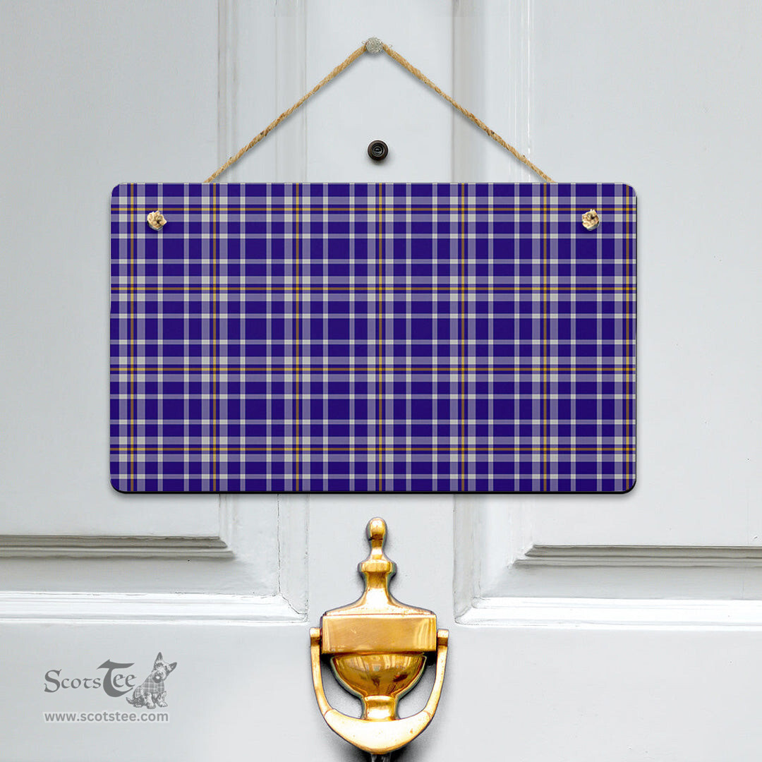 Scottish Ochterlony Clan Tartan Door Sign - Classic Scottish Plaid Tartan Plaid