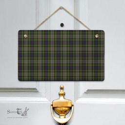 Scottish Davidson Tulloch Dress Clan Tartan Door Sign - Classic Scottish Plaid Tartan Plaid