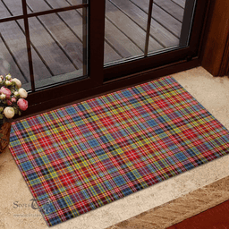 Scottish Drummond of Strathallan Clan Tartan Rubber Door Mat - Classic Scottish Plaid Tartan Plaid