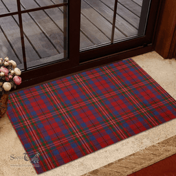 Scottish Cameron of Locheil Clan Tartan Rubber Door Mat - Classic Scottish Plaid Tartan Plaid