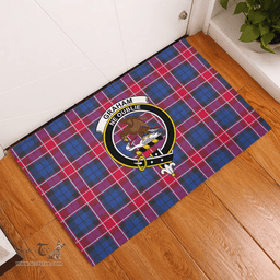 Scottish Graham of Menteith Red 02 Clan Tartan Rubber Door Mat - Classic Scottish Plaid Tartan Plaid