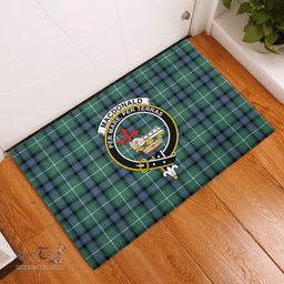 Scottish MacDonald of the Isles Hunting Ancient Clan Tartan Rubber Door Mat - Classic Scottish Plaid Tartan Plaid