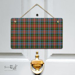 Scottish Caledonia Ancient Clan Tartan Door Sign - Classic Scottish Plaid Tartan Plaid