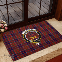 Scottish Cameron of Locheil Original Clan Tartan Rubber Door Mat - Classic Scottish Plaid Tartan Plaid