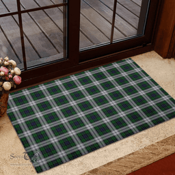 Scottish Blackwatch Dress (Symmetrical) Clan Tartan Rubber Door Mat - Classic Scottish Plaid Tartan Plaid
