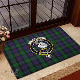 Scottish Campbell of Cawdor Clan Tartan Rubber Door Mat - Classic Scottish Plaid Tartan Plaid