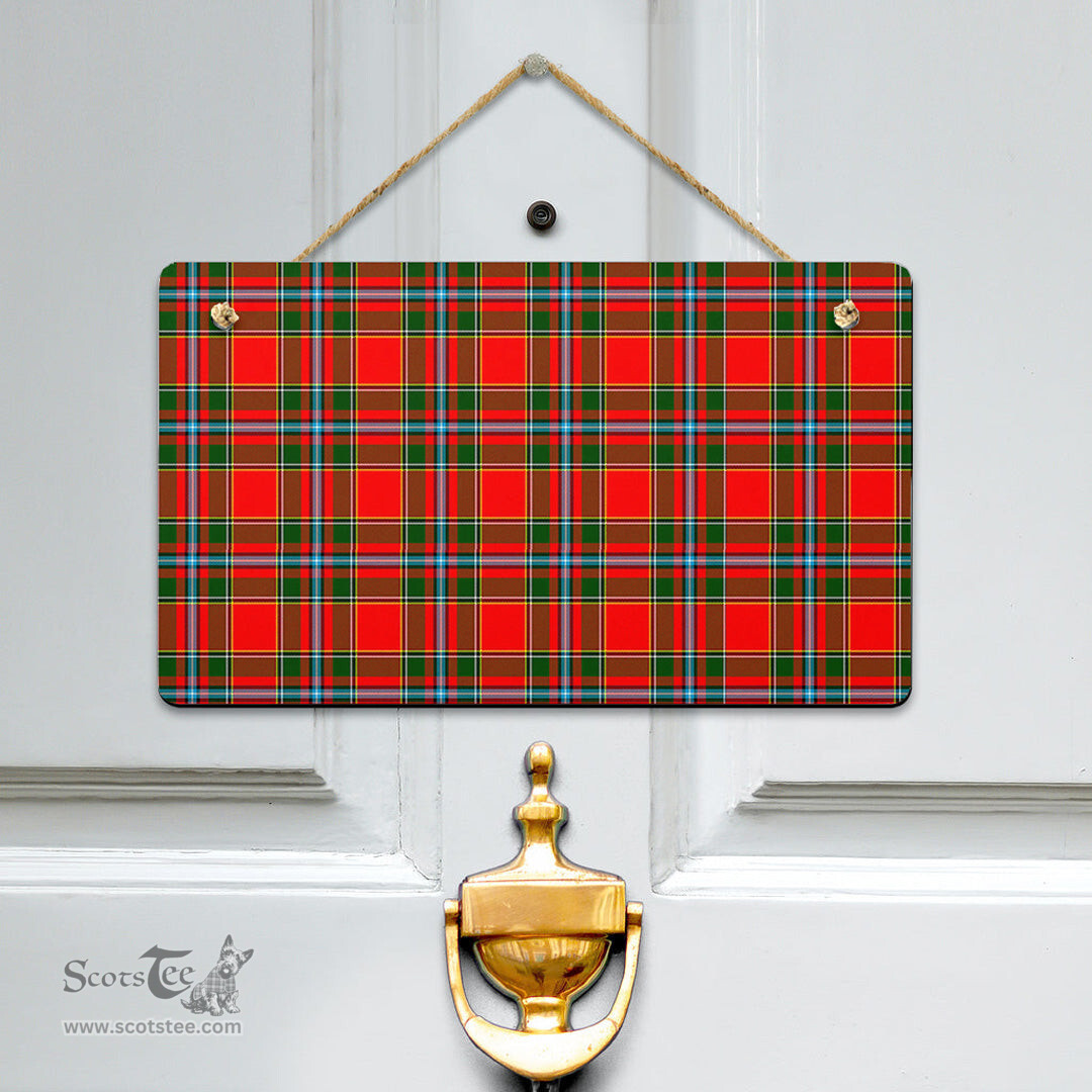 Scottish Drummond of Perth Clan Tartan Door Sign - Classic Scottish Plaid Tartan Plaid