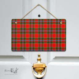 Scottish Drummond of Perth Clan Tartan Door Sign - Classic Scottish Plaid Tartan Plaid