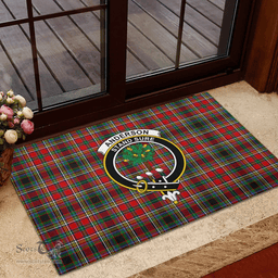 Scottish Anderson of Arbrake Clan Tartan Rubber Door Mat - Classic Scottish Plaid Tartan Plaid