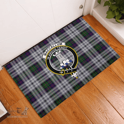 Scottish MacCallum (Malcolm) Dress 02 Clan Tartan Rubber Door Mat - Classic Scottish Plaid Tartan Plaid