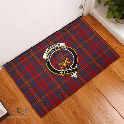 Scottish Cameron of Locheil Clan Tartan Rubber Door Mat - Classic Scottish Plaid Tartan Plaid