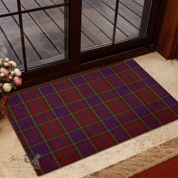 Scottish Anderson of Kinnedear Red Clan Tartan Rubber Door Mat - Classic Scottish Plaid Tartan Plaid