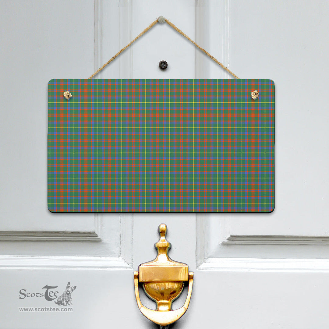 Scottish MacKintosh Hunting Ancient Clan Tartan Door Sign - Classic Scottish Plaid Tartan Plaid