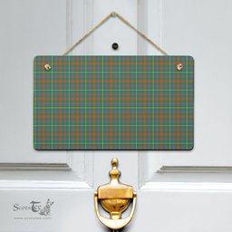 Scottish MacKintosh Hunting Ancient Clan Tartan Door Sign - Classic Scottish Plaid Tartan Plaid