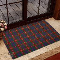 Scottish Fraser of Lovat Clan Tartan Rubber Door Mat - Classic Scottish Plaid Tartan Plaid