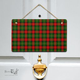 Scottish Blackstock Clan Tartan Door Sign - Classic Scottish Plaid Tartan Plaid