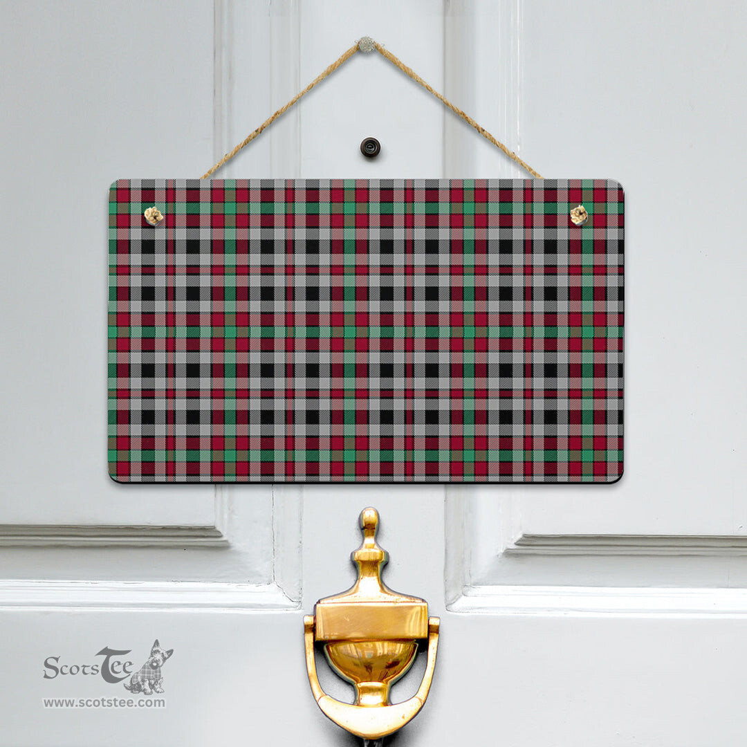 Scottish Borthwick Ancient Clan Tartan Door Sign - Classic Scottish Plaid Tartan Plaid