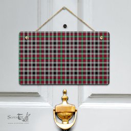 Scottish Borthwick Ancient Clan Tartan Door Sign - Classic Scottish Plaid Tartan Plaid