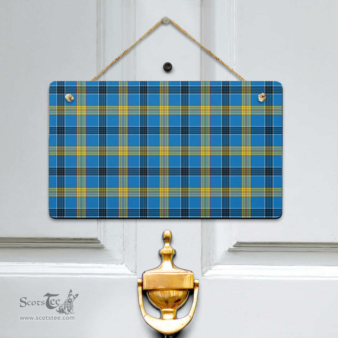 Scottish Laing Clan Tartan Door Sign - Classic Scottish Plaid Tartan Plaid