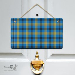 Scottish Laing Clan Tartan Door Sign - Classic Scottish Plaid Tartan Plaid