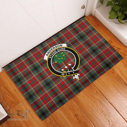 Scottish Anderson of Arbrake Clan Tartan Rubber Door Mat - Classic Scottish Plaid Tartan Plaid