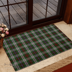 Scottish Fraser Hunting Dress Clan Tartan Rubber Door Mat - Classic Scottish Plaid Tartan Plaid