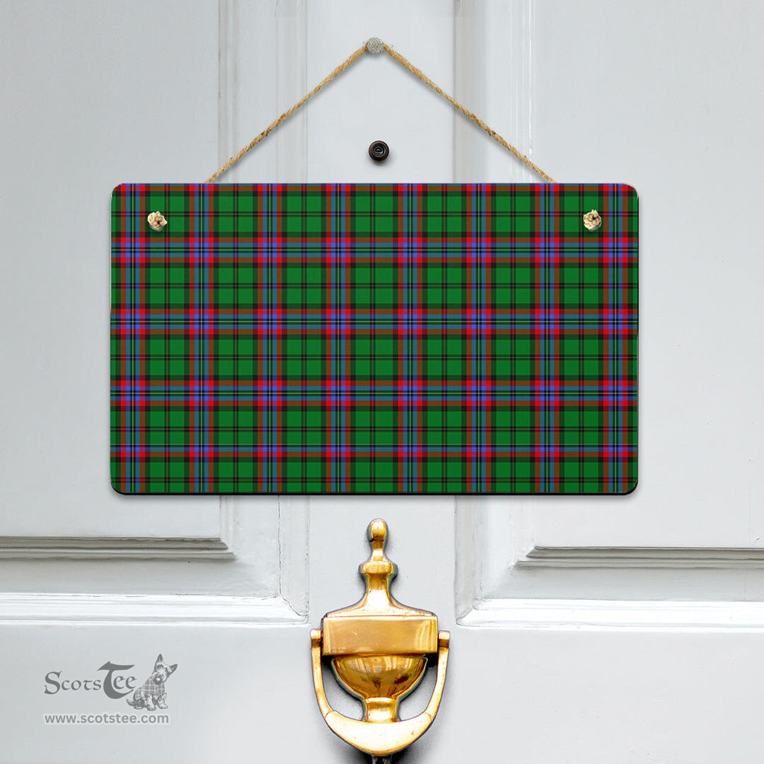 Scottish McGeachie Clan Tartan Door Sign - Classic Scottish Plaid Tartan Plaid