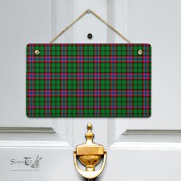 Scottish McGeachie Clan Tartan Door Sign - Classic Scottish Plaid Tartan Plaid