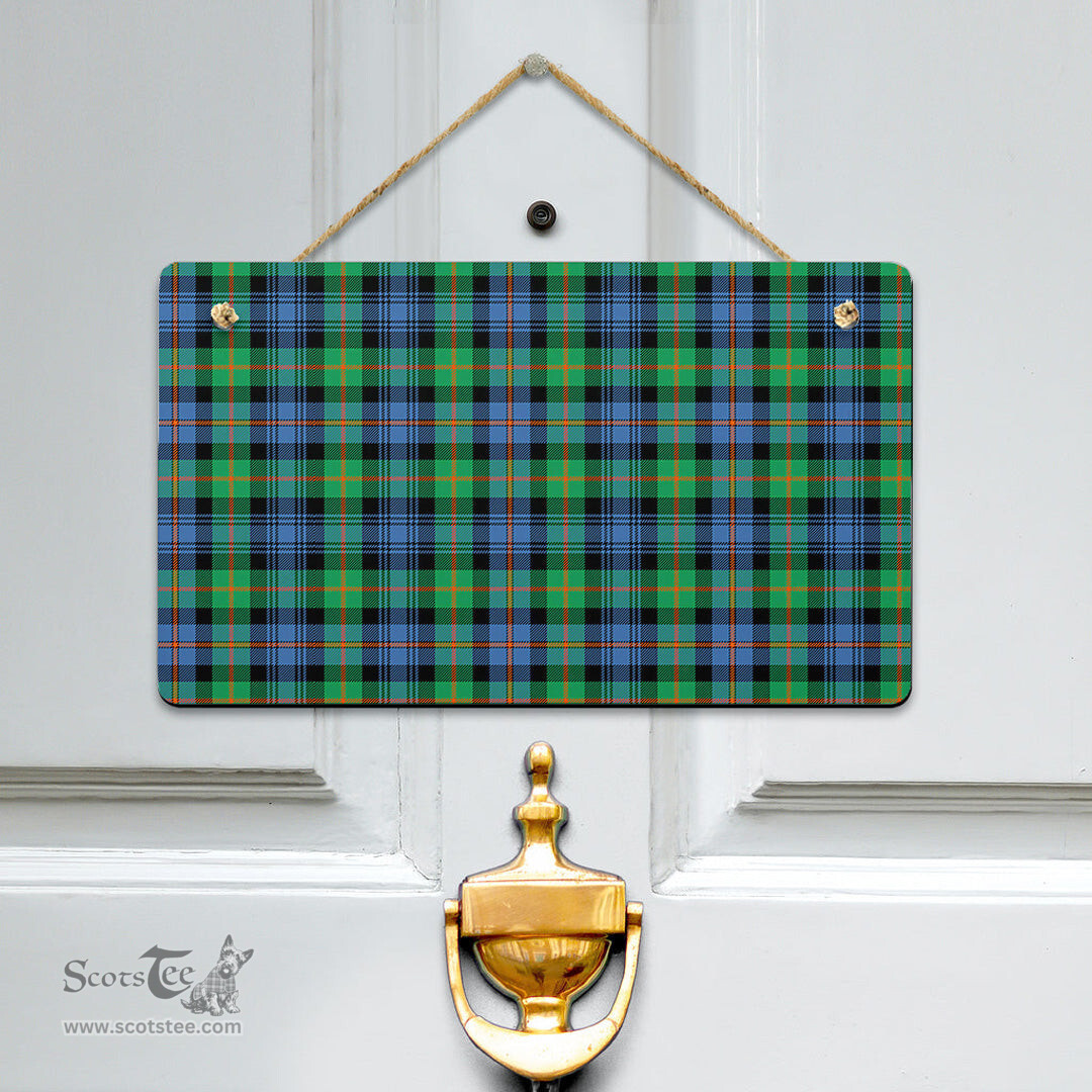 Scottish Murray of Atholl Ancient Clan Tartan Door Sign - Classic Scottish Plaid Tartan Plaid