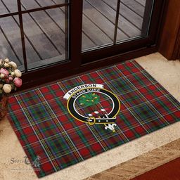 Scottish Anderson of Ardbrake Clan Tartan Rubber Door Mat - Classic Scottish Plaid Tartan Plaid