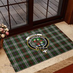 Scottish Fraser Hunting Dress Clan Tartan Rubber Door Mat - Classic Scottish Plaid Tartan Plaid