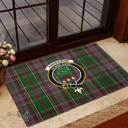 Scottish Anderson of Kinneddar Hunting Clan Tartan Rubber Door Mat - Classic Scottish Plaid Tartan Plaid