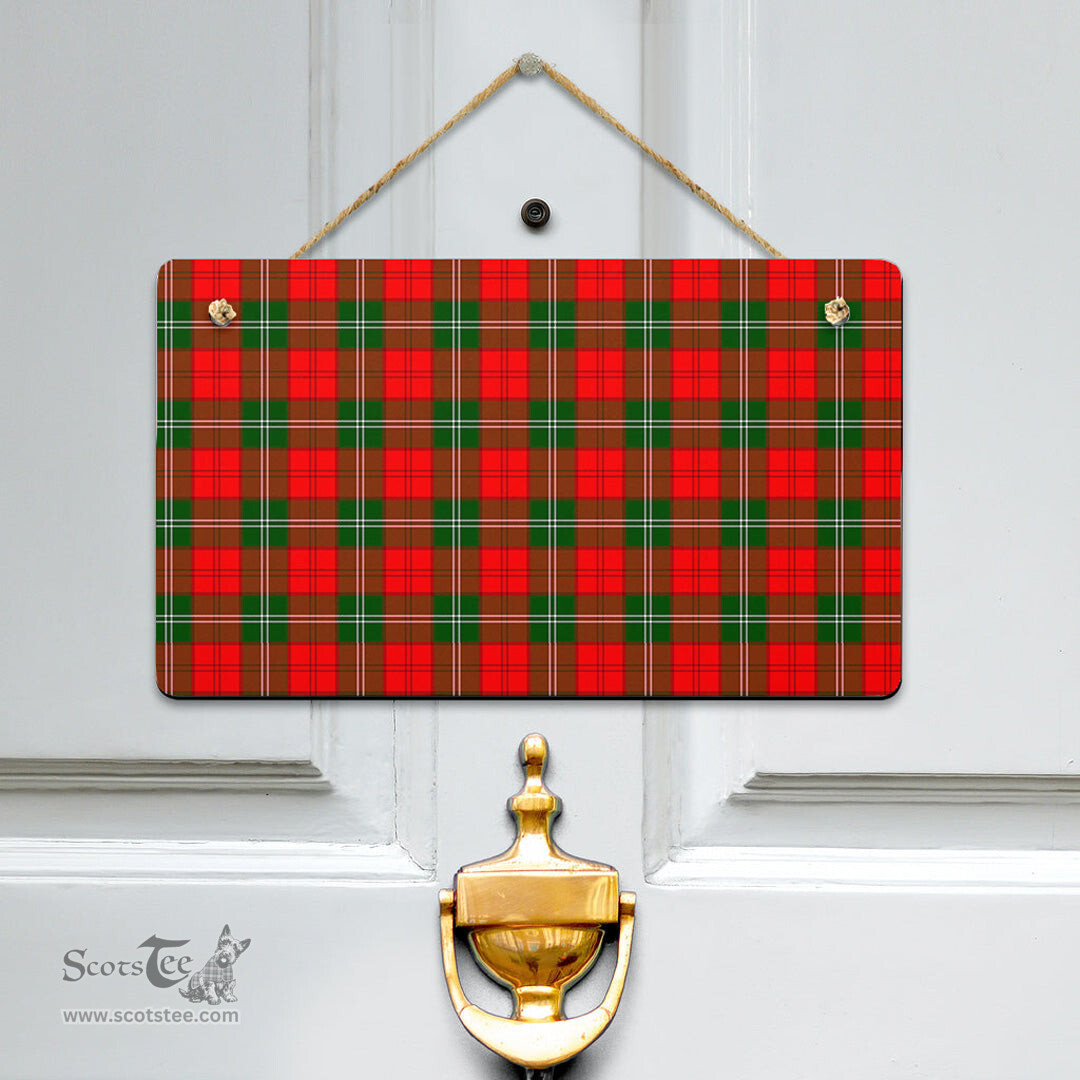 Scottish Lennox Modern Clan Tartan Door Sign - Classic Scottish Plaid Tartan Plaid