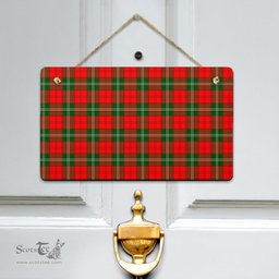 Scottish Lennox Modern Clan Tartan Door Sign - Classic Scottish Plaid Tartan Plaid