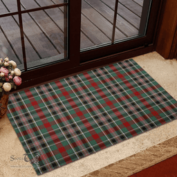 Scottish Bruce of Kinnaird Clan Tartan Rubber Door Mat - Classic Scottish Plaid Tartan Plaid