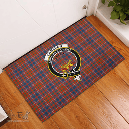 Scottish Cameron of Lochiel Ancient Clan Tartan Rubber Door Mat - Classic Scottish Plaid Tartan Plaid