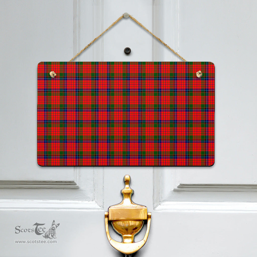 Scottish Nicolson Modern Clan Tartan Door Sign - Classic Scottish Plaid Tartan Plaid