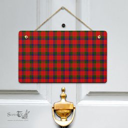 Scottish Nicolson Modern Clan Tartan Door Sign - Classic Scottish Plaid Tartan Plaid