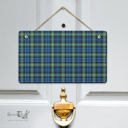 Scottish Lamont Ancient Clan Tartan Door Sign - Classic Scottish Plaid Tartan Plaid