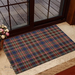 Scottish Drummond of Strathallen Clan Tartan Rubber Door Mat - Classic Scottish Plaid Tartan Plaid