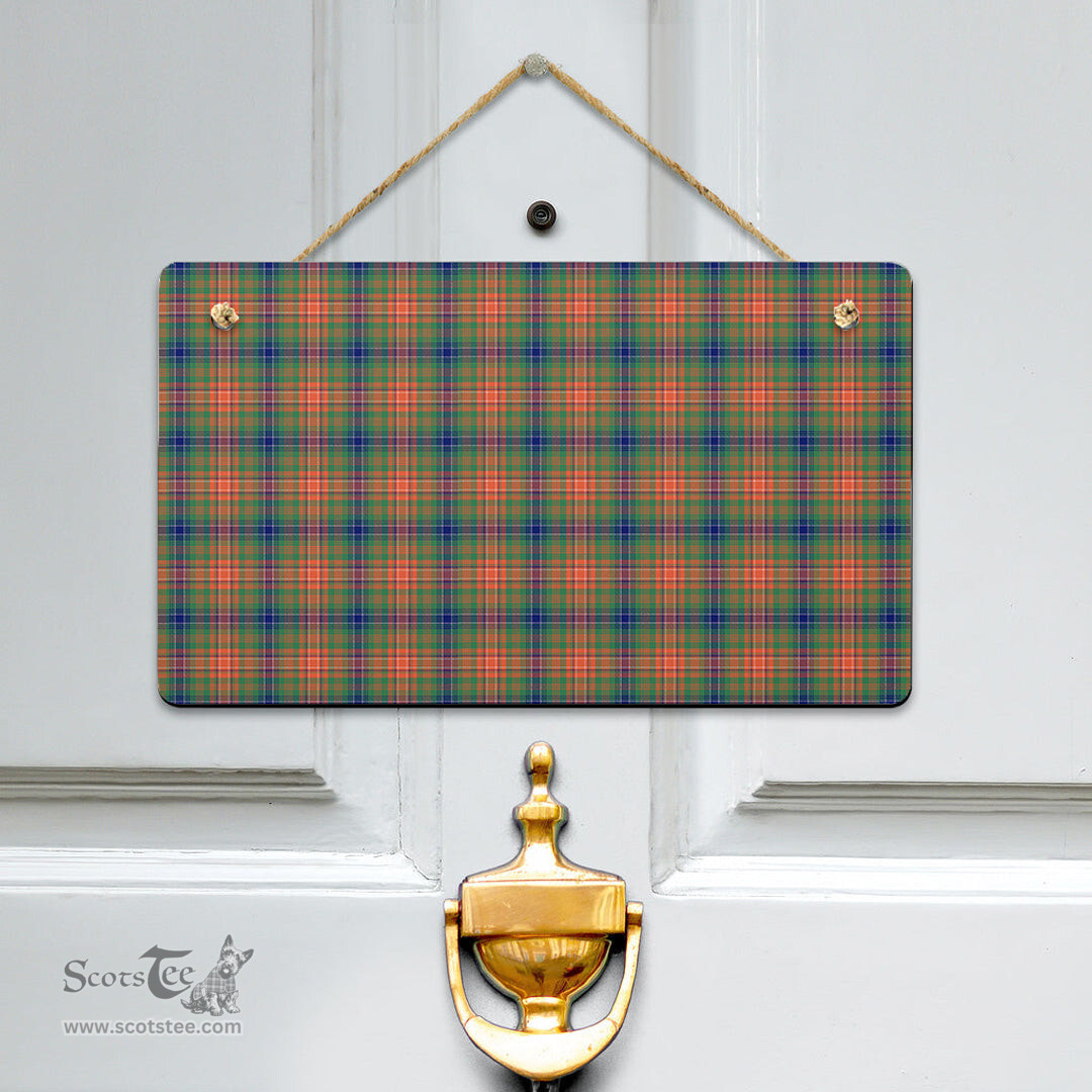 Scottish Wilson Ancient Clan Tartan Door Sign - Classic Scottish Plaid Tartan Plaid