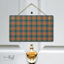 Scottish Wilson Ancient Clan Tartan Door Sign - Classic Scottish Plaid Tartan Plaid