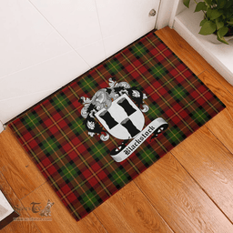 Scottish Blackstock Red Dress Clan Tartan Rubber Door Mat - Classic Scottish Plaid Tartan Plaid