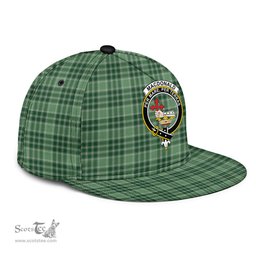 Scottish MacDonald Lord of the Isles Hunting Clan Tartan Snapback Hat - Crest Classic Scottish Plaid Tartan Plaid