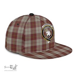 Scottish Cunningham Burgundy Dancers Clan Tartan Snapback Hat - Crest Classic Scottish Plaid Tartan Plaid