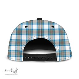 Scottish Stewart Muted Blue Clan Tartan Snapback Hat - Crest Classic Scottish Plaid Tartan Plaid
