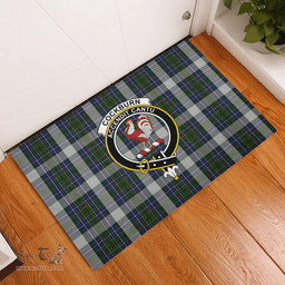 Scottish Cockburn of Ormiston Dress Clan Tartan Rubber Door Mat - Classic Scottish Plaid Tartan Plaid