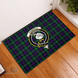Scottish Campbell of Cawdor Modern Clan Tartan Rubber Door Mat - Classic Scottish Plaid Tartan Plaid