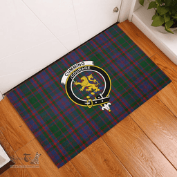 Scottish Cumming of Glenorchy Clan Tartan Rubber Door Mat - Classic Scottish Plaid Tartan Plaid